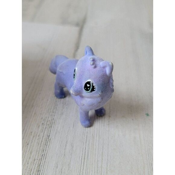 Flocked fox purple forest doll accessory pet toy figure - Picture 2 of 5